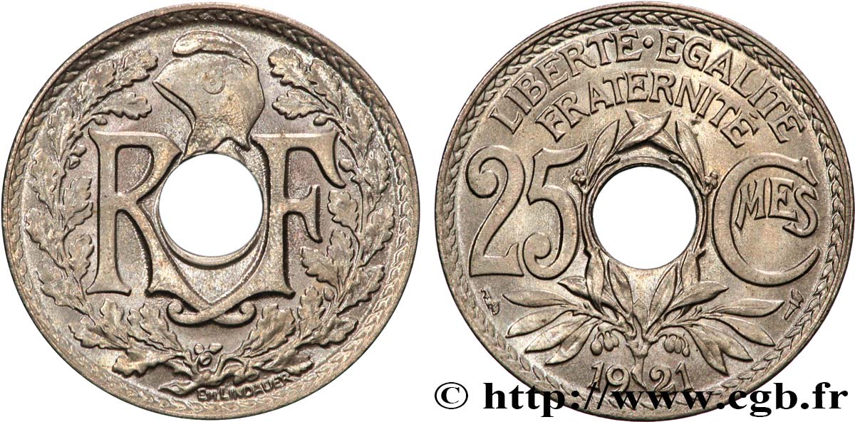 25 centimes Lindauer 1921  F.171/5 FDC65 