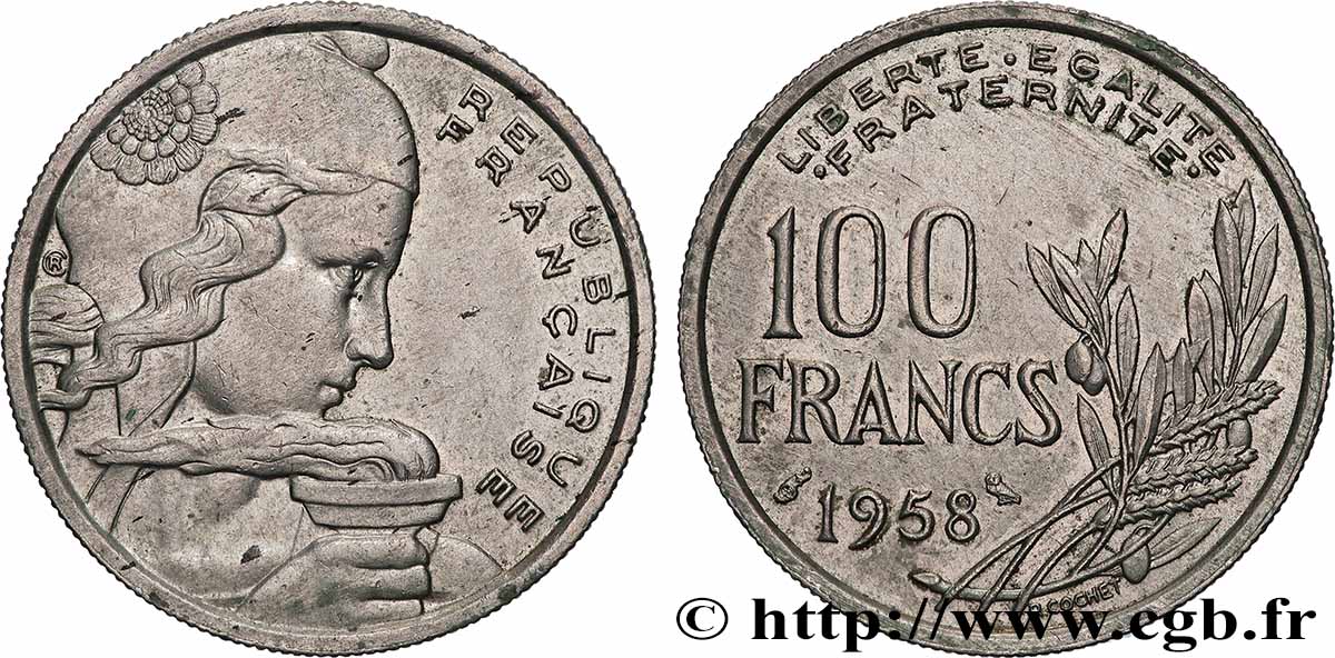 100 francs Cochet, Chouette 1958  F.450/13 SUP 