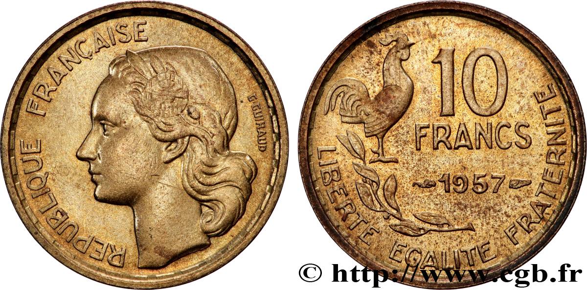 10 francs Guiraud 1957  F.363/13 SPL63 