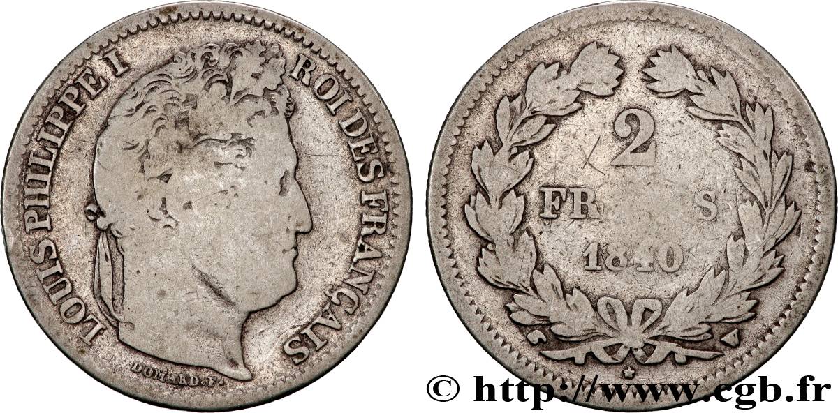 2 francs Louis-Philippe 1840 Lille F.260/81 B 