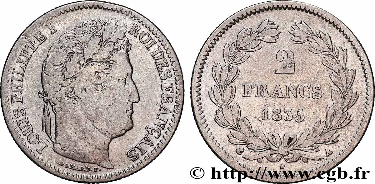 2 francs Louis-Philippe 1835 Paris F.260/42 B 