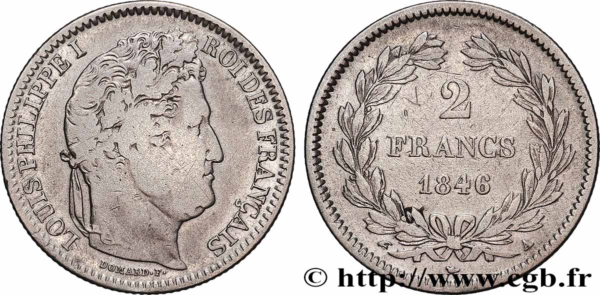 2 francs Louis-Philippe 1846 Paris F.260/108 F 