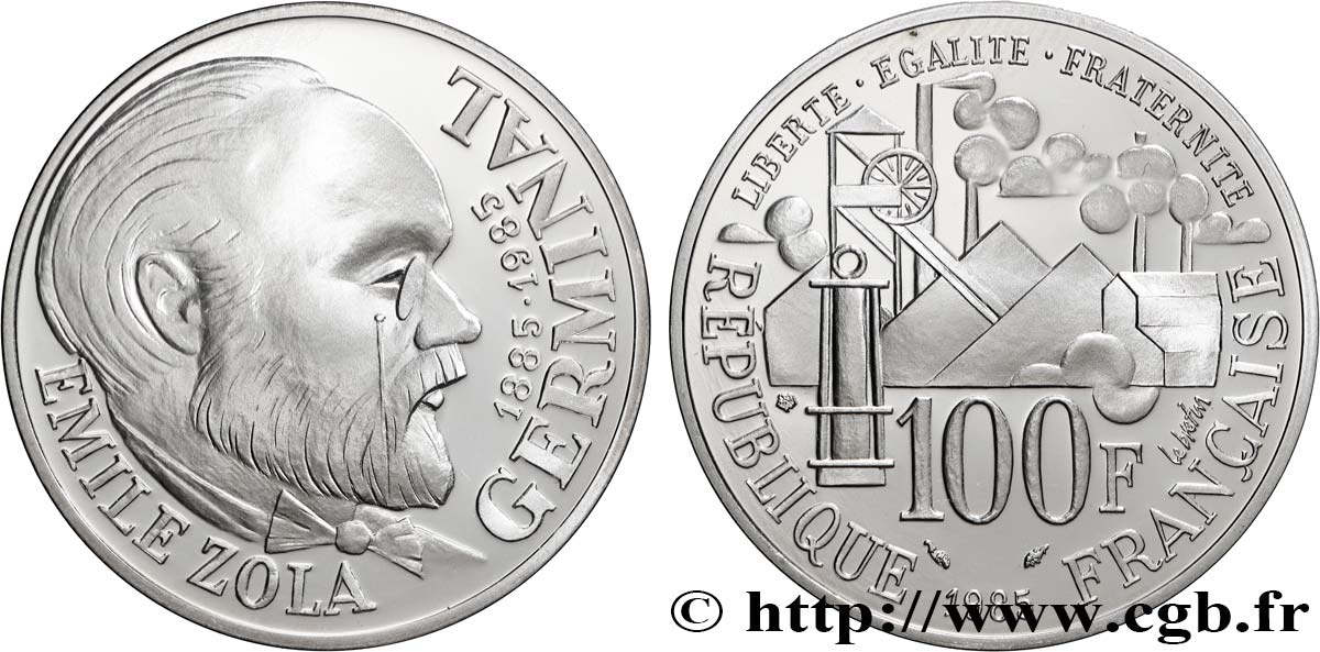 Belle Épreuve 100 francs Émile Zola 1985  F5.1601 2 FDC 