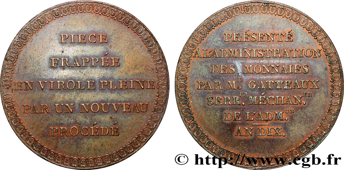 Module de 5 francs par Gatteaux 1802  VG.971  SUP 