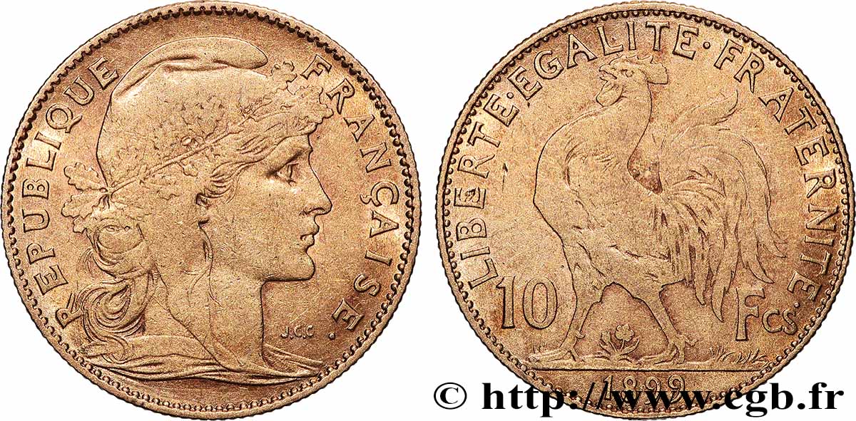 10 francs Coq 1899 Paris F.509/1 TTB 