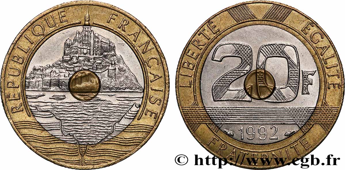 20 francs Mont Saint-Michel 1992 Pessac F.403/5 MS 