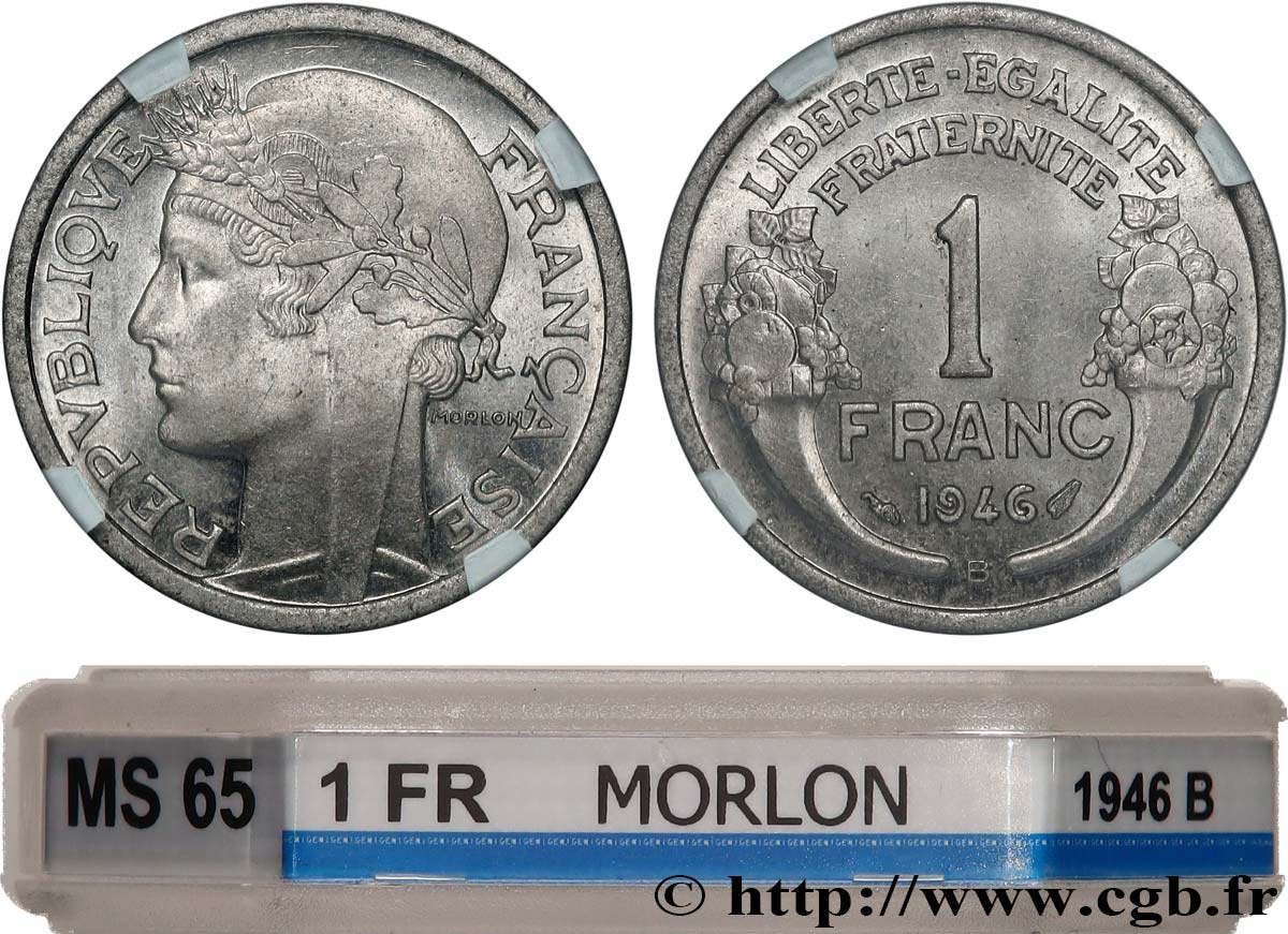 1 franc Morlon, légère 1946 Beaumont-Le-Roger F.221/10 FDC65 GENI