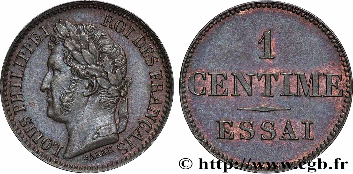 Essai de 1 centime n.d. Paris VG.2802 (1830) MS62 