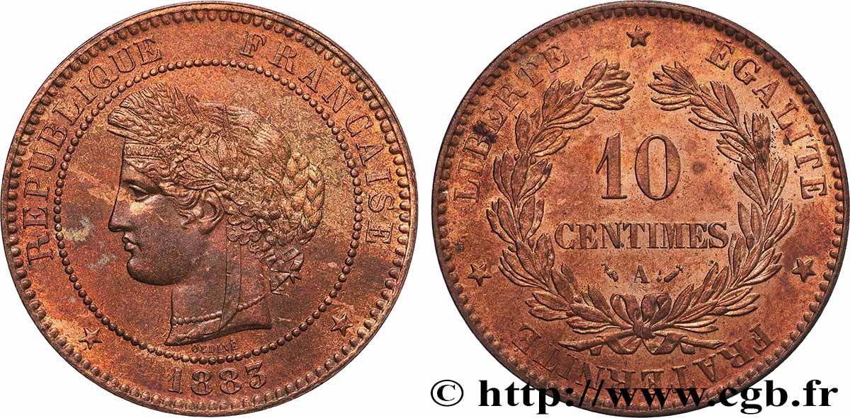10 centimes Cérès 1883 Paris F.135/27 MS 