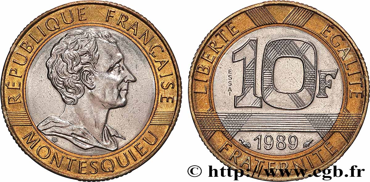 Essai de 10 francs Montesquieu 1989 Pessac F.376/1 MS 