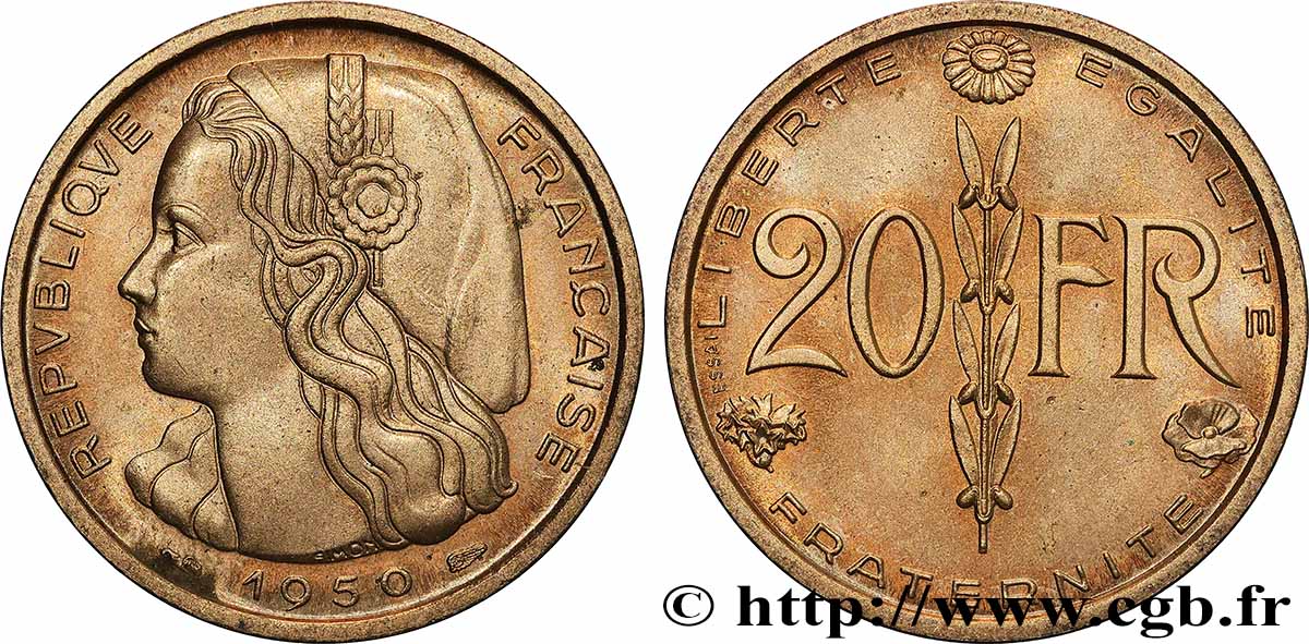 Essai du concours de 20 francs par Simon 1950 Paris GEM.209 2 MS 