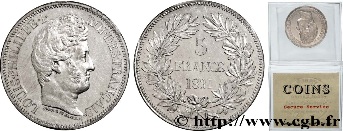 Essai de 5 francs en étain par Dubour et Barÿe 1831 Paris Maz.1072  MS 
