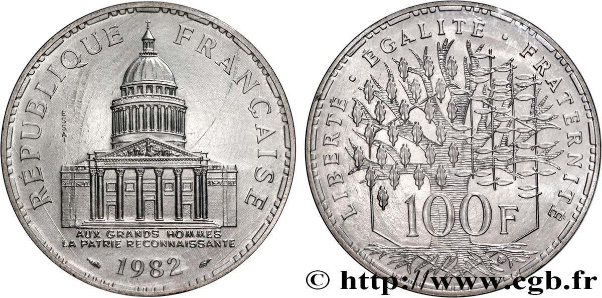 Essai de 100 francs Panthéon 1982 Pessac F.451/1 MS 