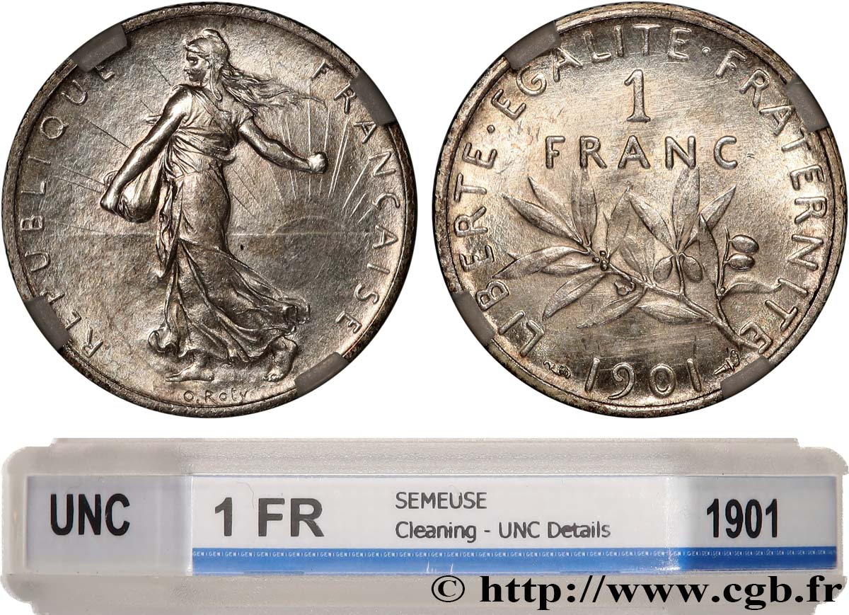 1 franc Semeuse 1901 Paris F.217/6 MS GENI