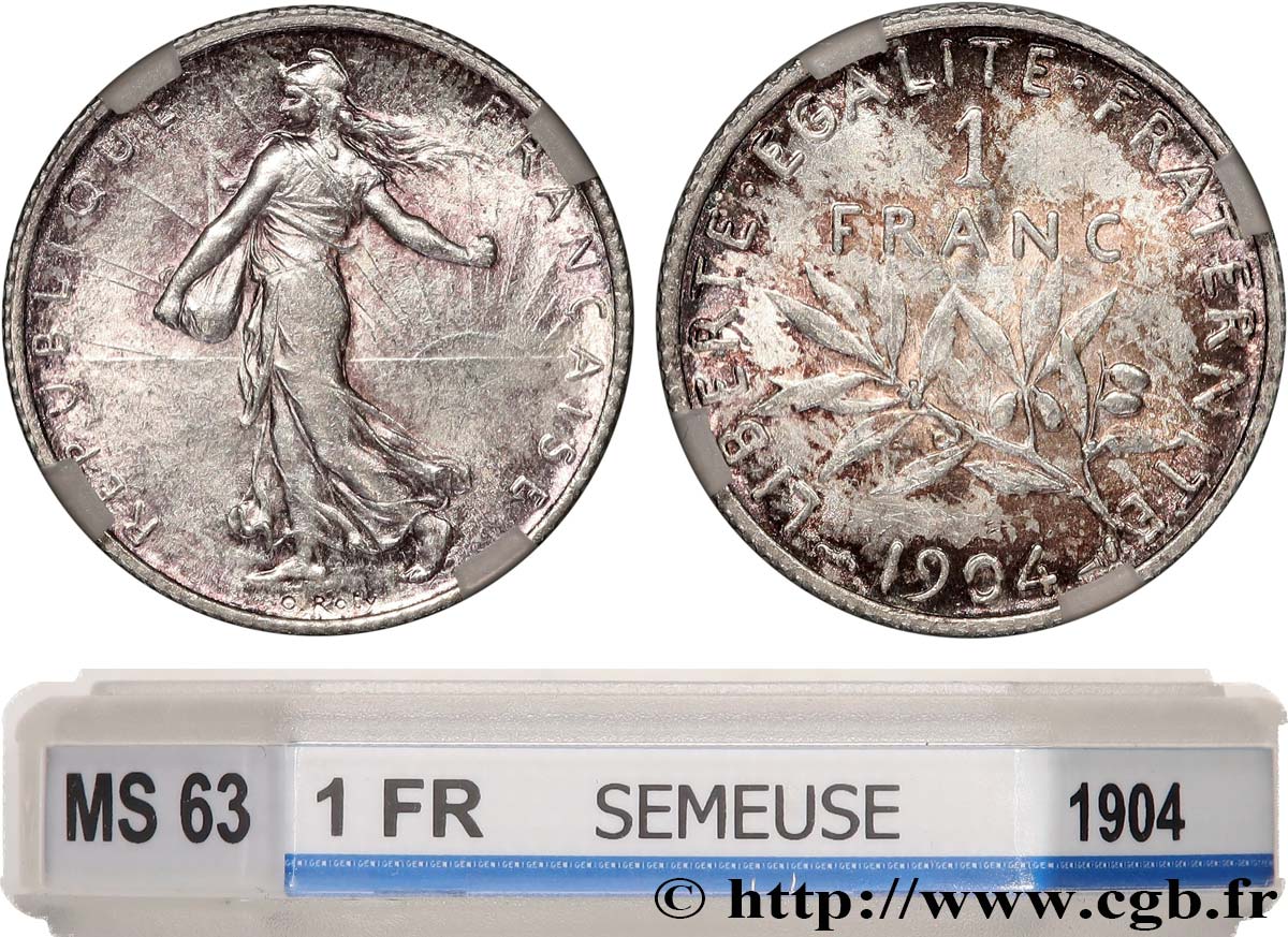 1 franc Semeuse 1904 Paris F.217/9 MS63 GENI