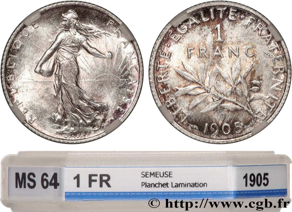 1 franc Semeuse 1905 Paris F.217/10 MS64 GENI