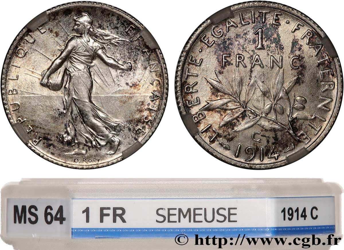 1 franc Semeuse 1914 Castelsarrasin F.217/20 SPL64 GENI