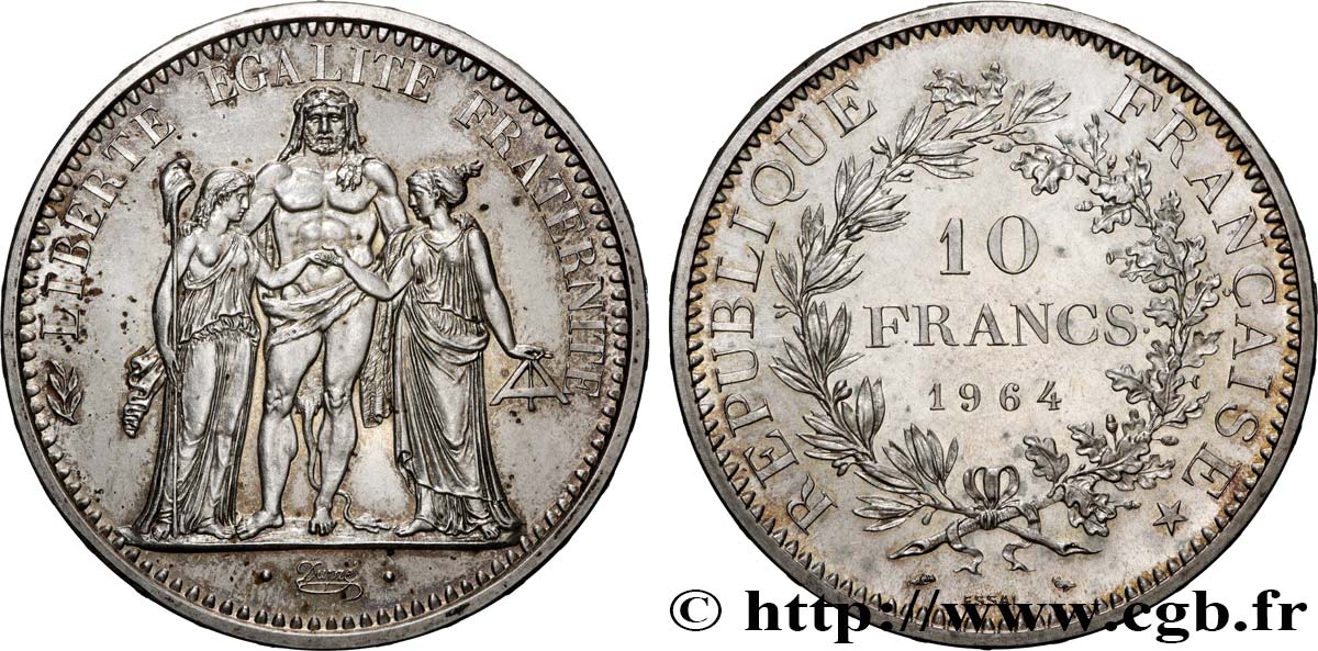 Essai de 10 francs Hercule 1964 Paris F.364/2 MS 