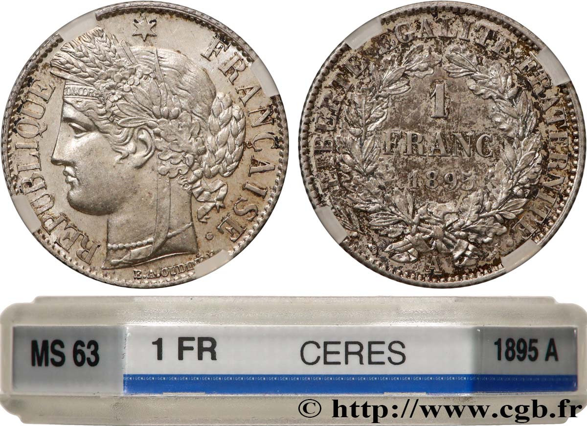 1 franc Cérès, IIIe République 1895 Paris F.216/13 SC63 GENI