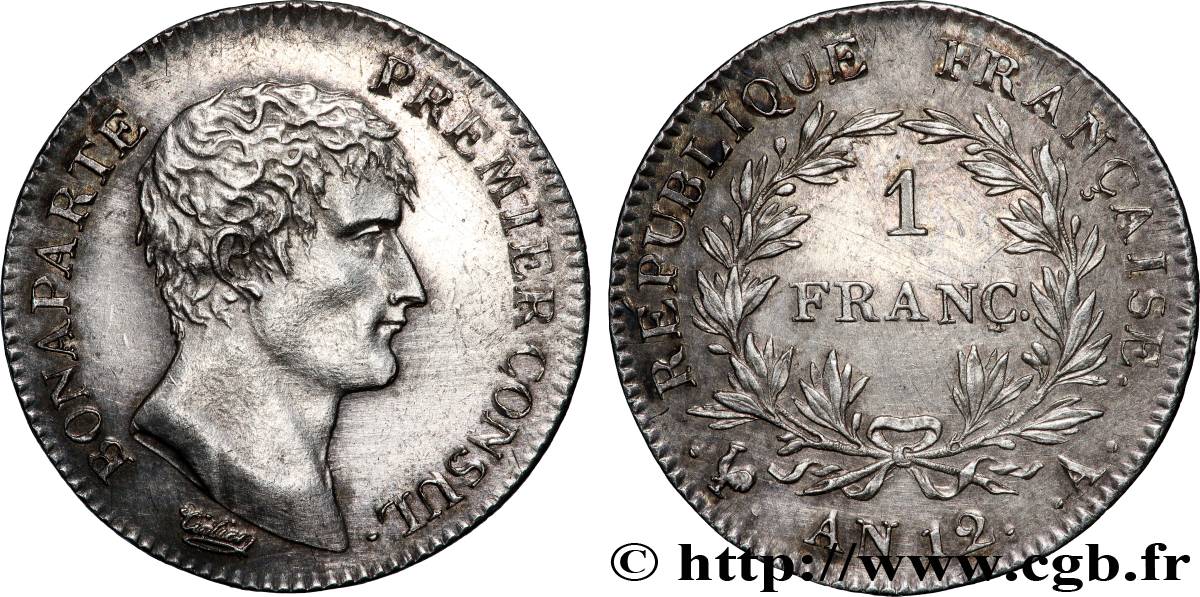 1 franc Bonaparte Premier Consul 1804 Paris F.200/8 AU 