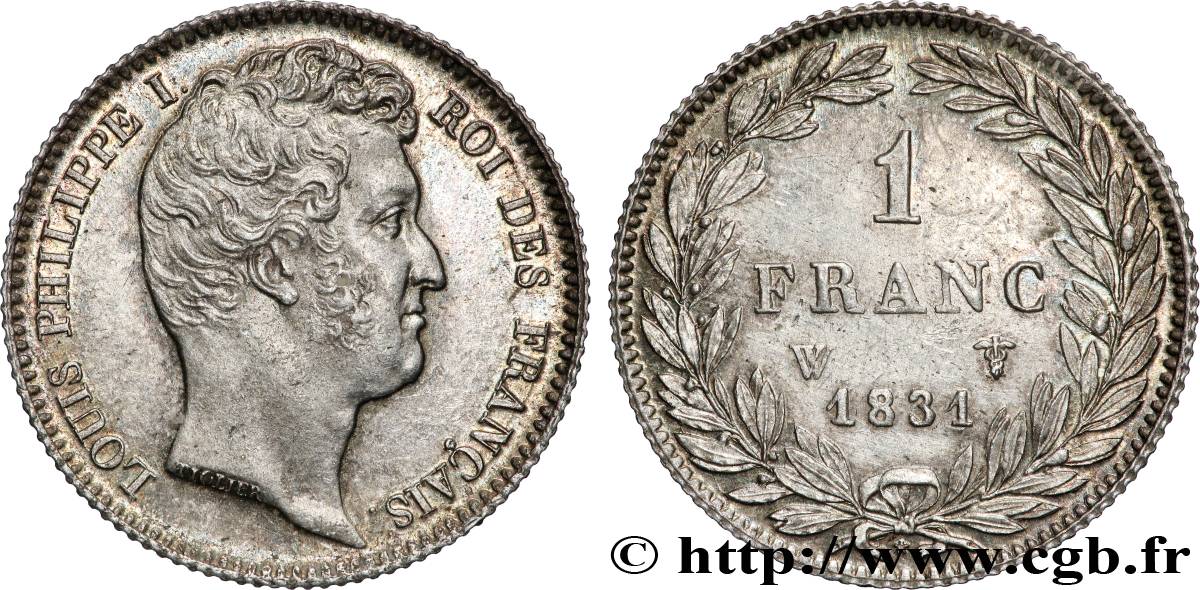 1 franc Louis-Philippe, tête nue 1831 Lille F.209/12 SUP61 