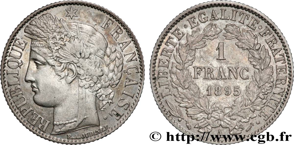 1 franc Cérès, IIIe République 1895 Paris F.216/13 AU 