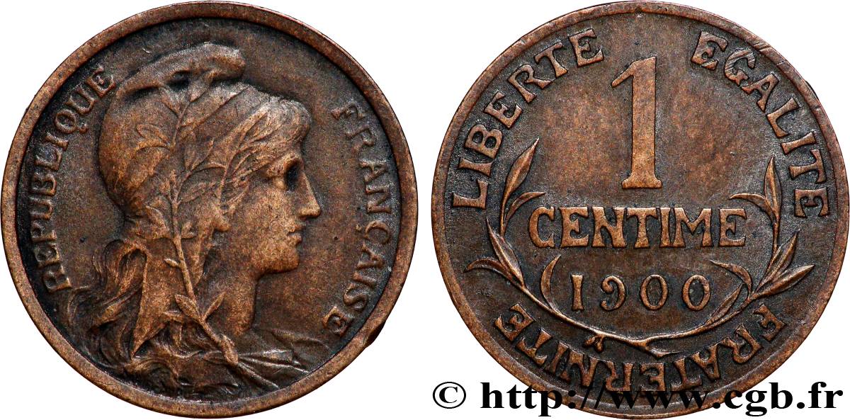 1 centime Daniel-Dupuis 1900  F.105/4 VF 