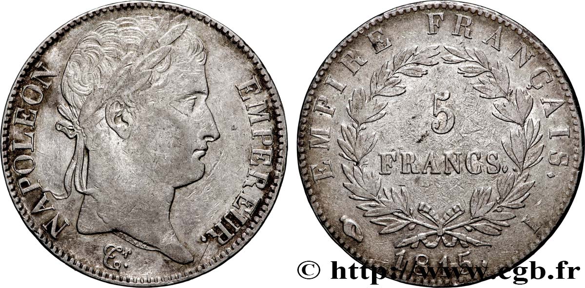 5 francs Napoléon Empereur, Cent-Jours 1815 Limoges F.307A/4 VF 