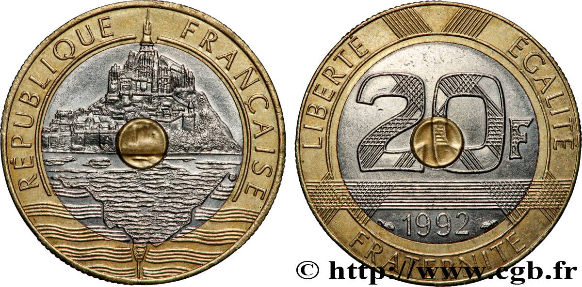 20 francs Mont Saint-Michel 1992 Pessac F.403/5 MS 