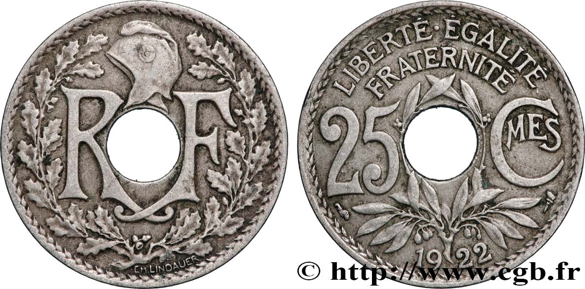 25 centimes Lindauer 1922  F.171/6 AU 