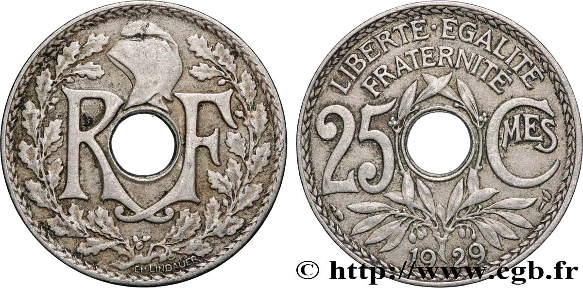 25 centimes Lindauer 1929  F.171/13 XF 