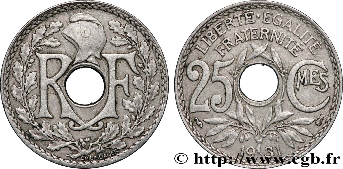 25 centimes Lindauer  1931  F.171/15 VZ 
