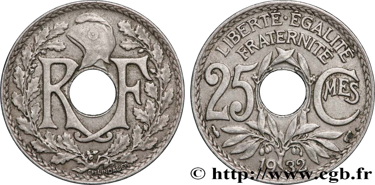 25 centimes Lindauer 1932  F.171/16 XF 