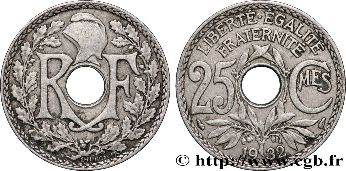25 centimes Lindauer 1932  F.171/16 TTB 