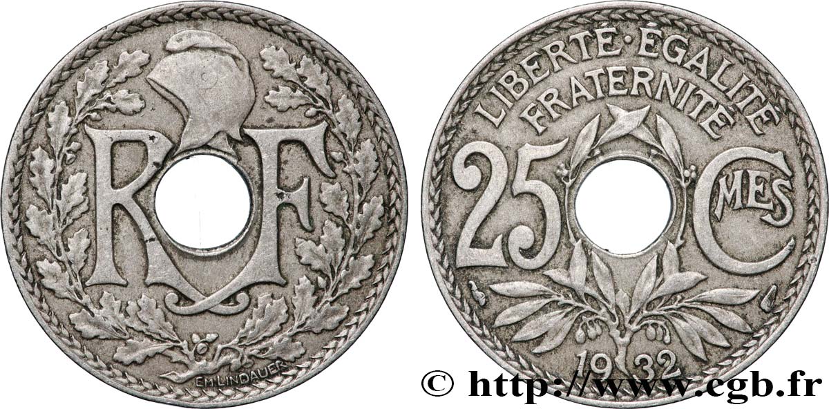 25 centimes Lindauer 1932  F.171/16 SS 