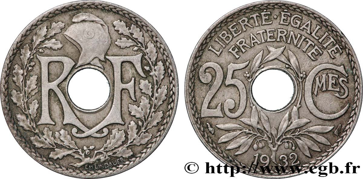 25 centimes Lindauer 1932  F.171/16 SUP 