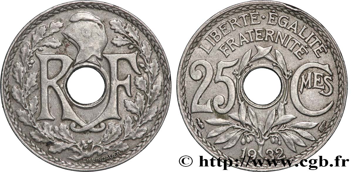 25 centimes Lindauer 1932  F.171/16 VZ 