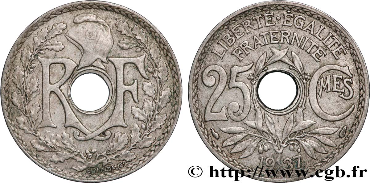 25 centimes Lindauer 1937  F.171/20 fVZ 