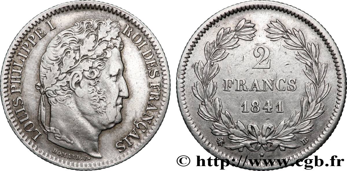 2 francs Louis-Philippe 1841 Strasbourg F.260/84 TTB 
