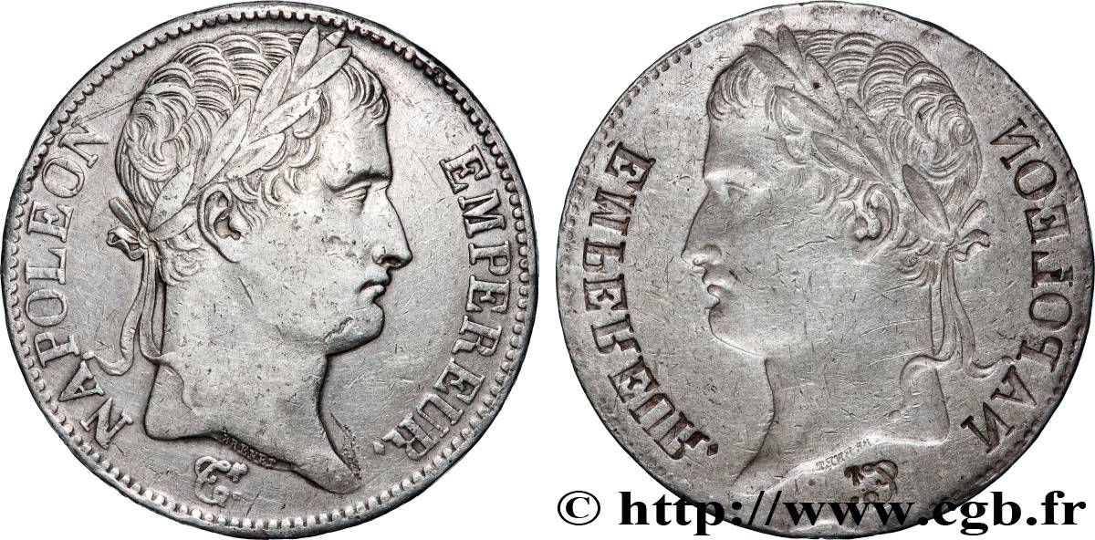5 francs Napoléon Empereur en frappe INCUSE n.d. s.l. F.306/- TTB 
