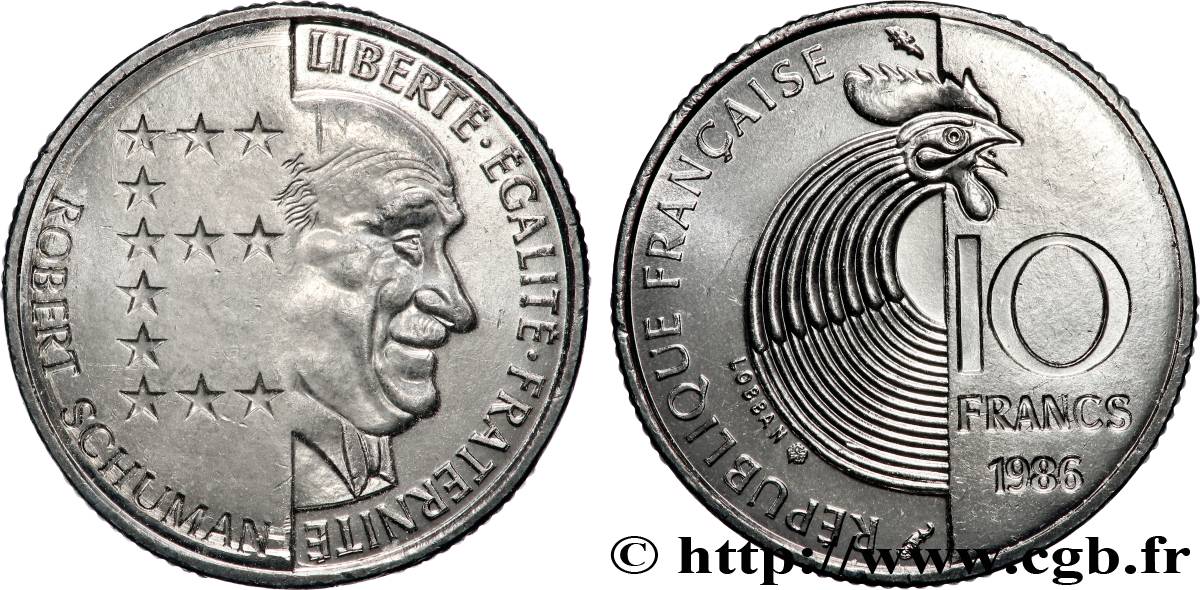 10 francs Robert Schuman 1986 Pessac F.374/2 SPL 