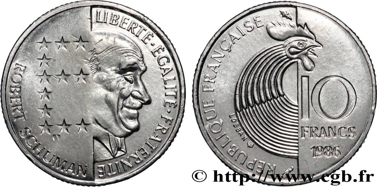 10 francs Robert Schuman 1986 Pessac F.374/2 fST 