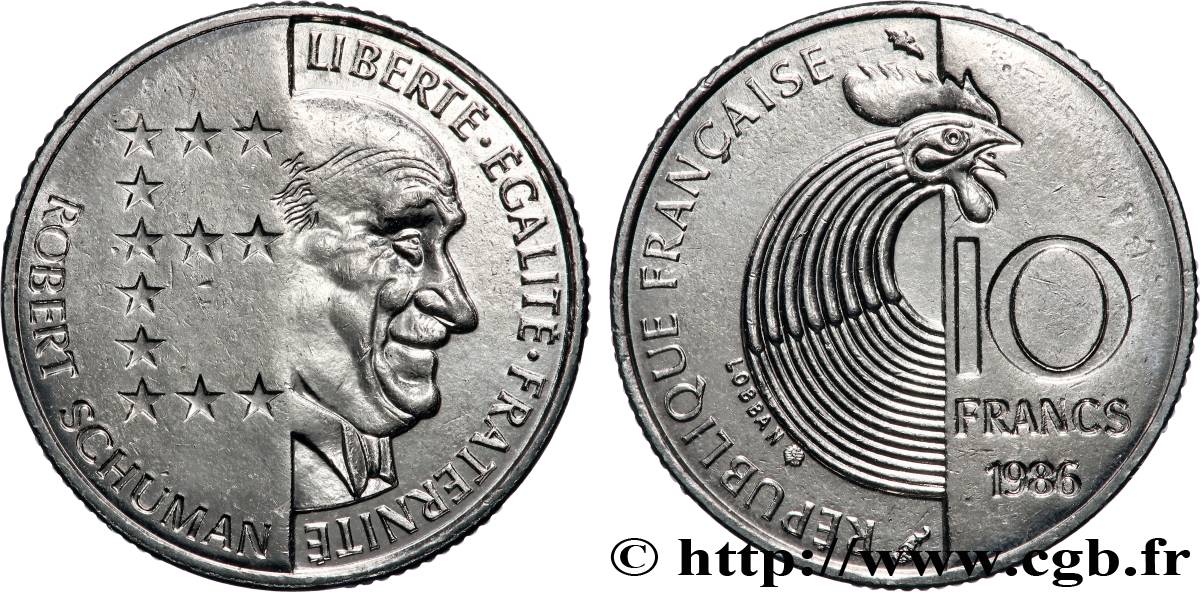 10 francs Robert Schuman 1986 Pessac F.374/2 MS 