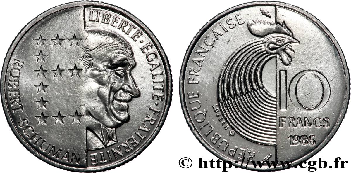 10 francs Robert Schuman 1986 Pessac F.374/2 MS 