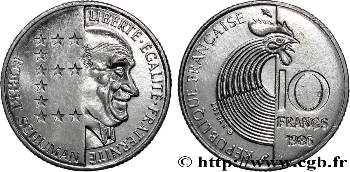 10 francs Robert Schuman 1986 Pessac F.374/2 fST 