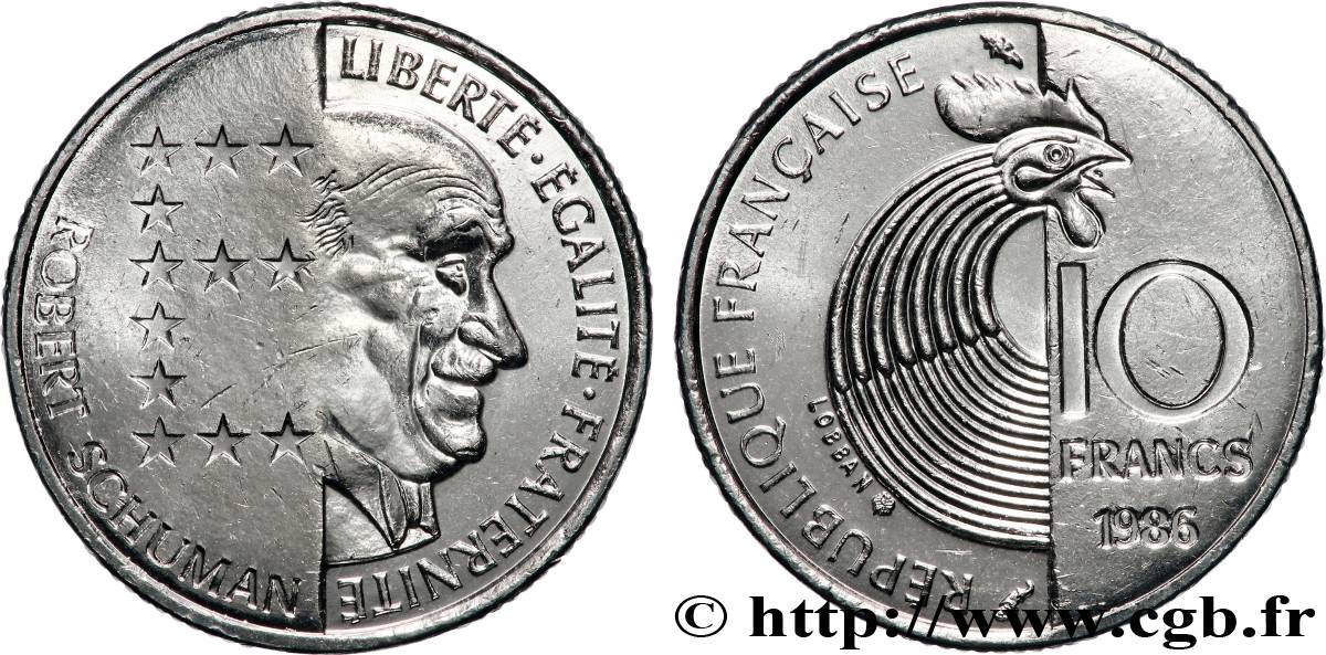 10 francs Robert Schuman 1986 Pessac F.374/2 SPL 