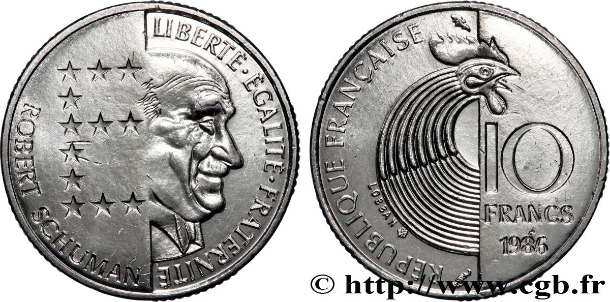 10 francs Robert Schuman 1986 Pessac F.374/2 MS 