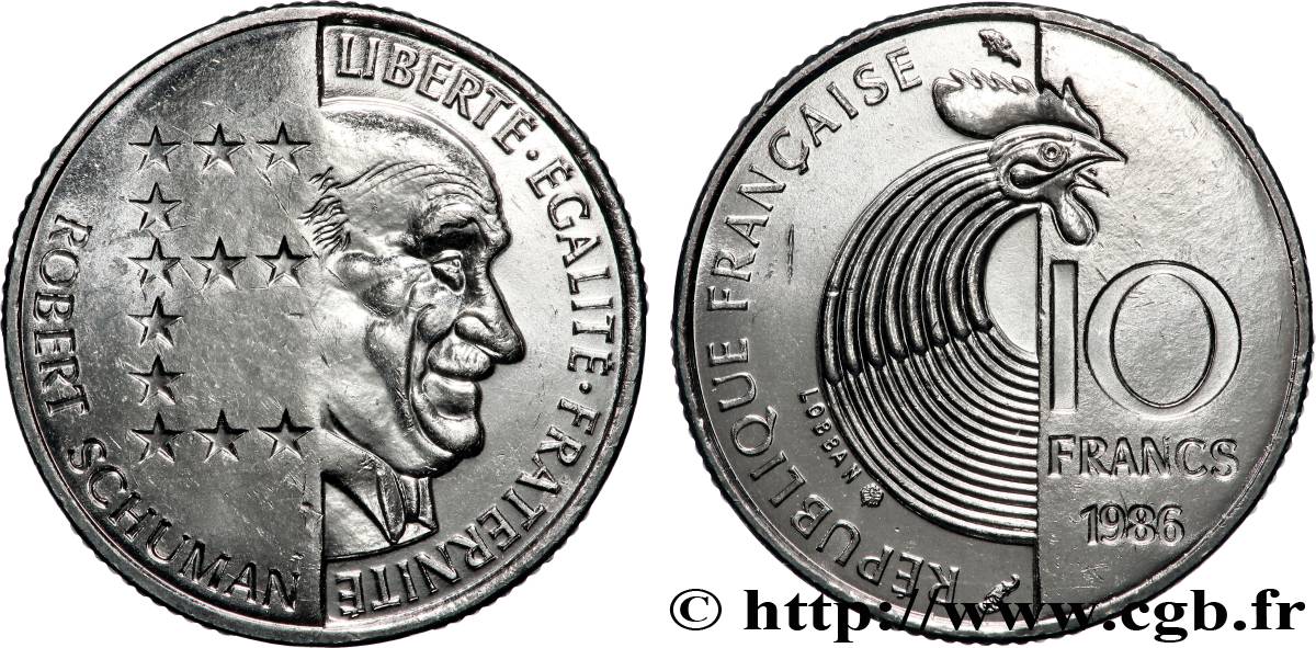 10 francs Robert Schuman 1986 Pessac F.374/2 fST 