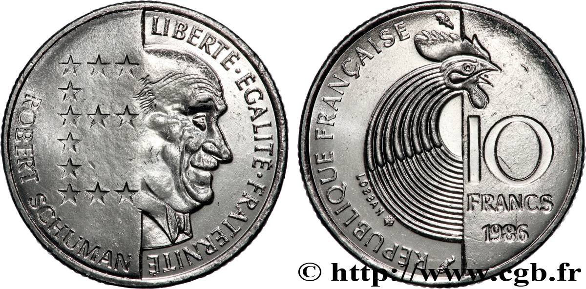 10 francs Robert Schuman 1986 Pessac F.374/2 fST 