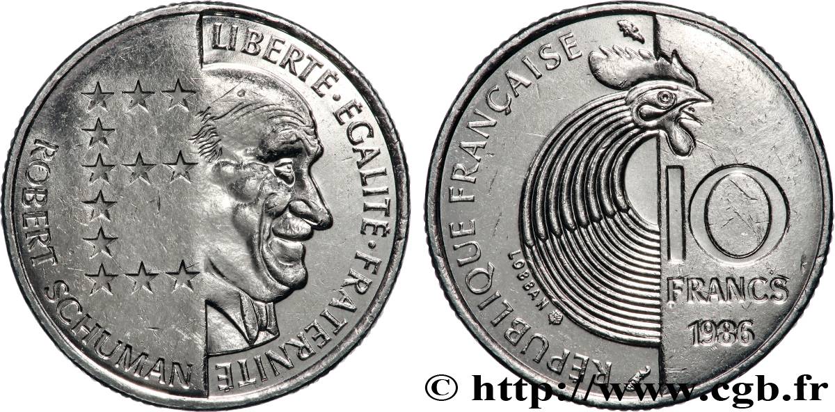 10 francs Robert Schuman 1986 Pessac F.374/2 SPL 
